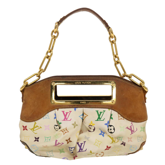 LOUIS VUITTON Monogram Multicolor Judy PM Shoulder Bag White M40257 Auth 43838 - Picture 2 of 16